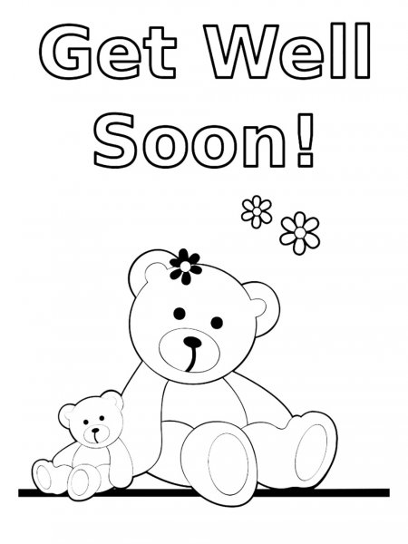 Get Well Soon coloring pages