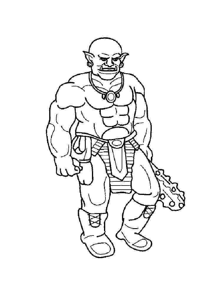 angry giant coloring page