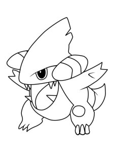 Gible Pokemon coloring pages - Free Printable