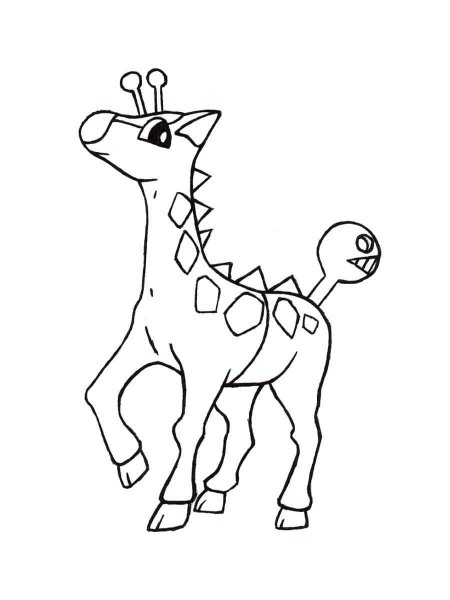 printable farigiraf coloring pages pokemon