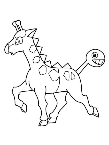 farigiraf coloring page pokemon