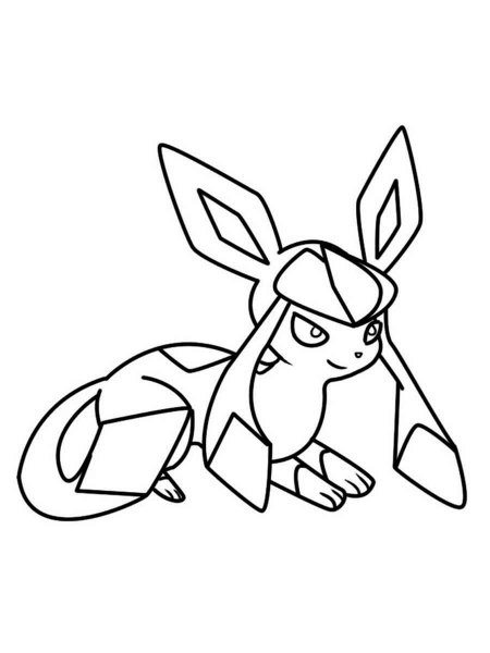 Pokemon Glaceon coloring pages - Free Printable