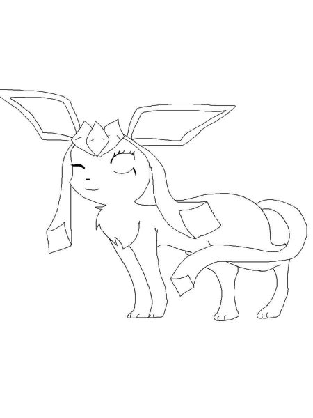 Pokemon Glaceon coloring pages - Free Printable