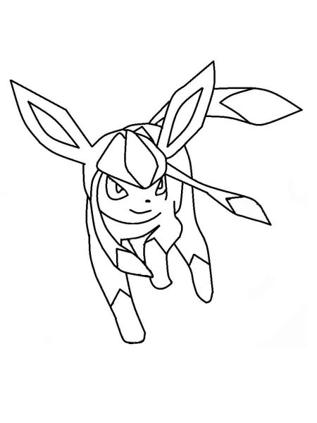 Pokemon Glaceon Coloring Pages - Free Printable