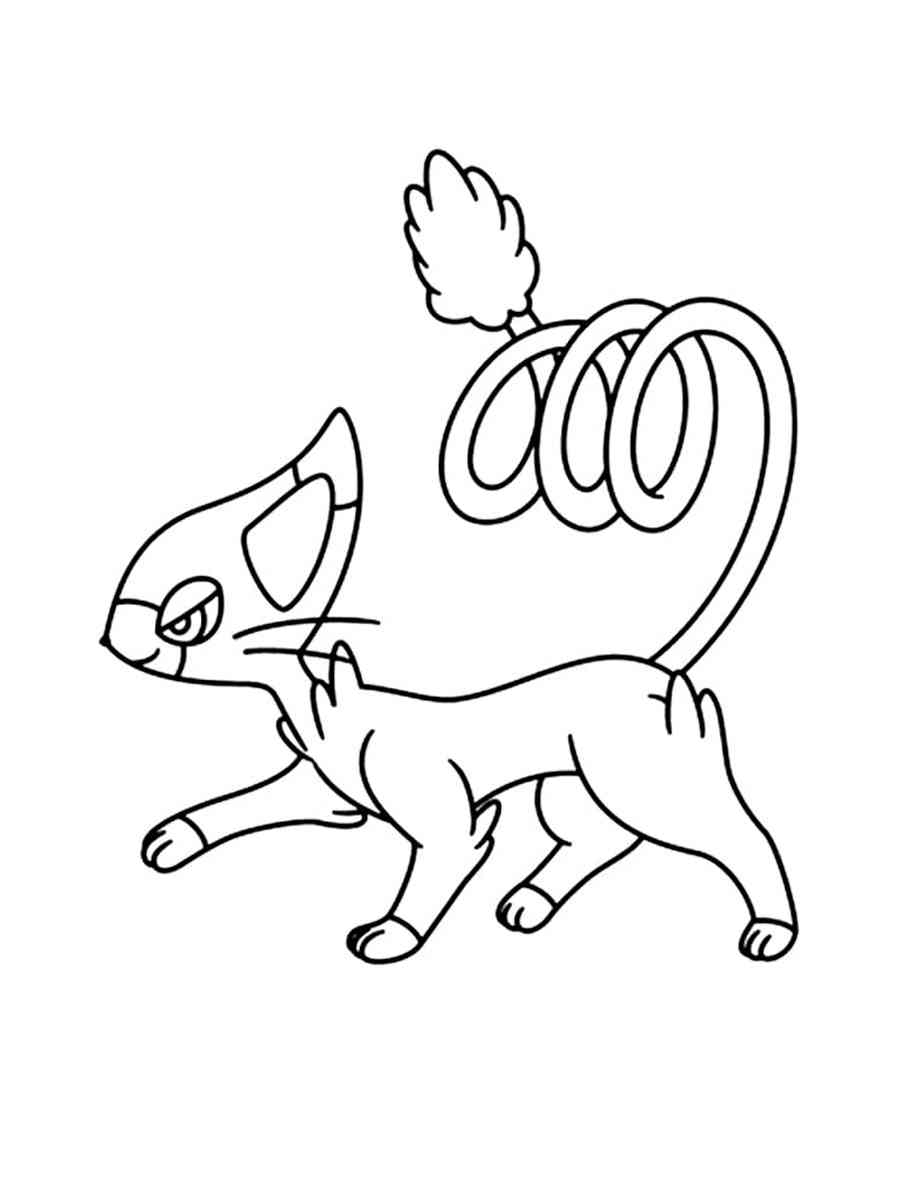 Glameow Pokemon coloring pages - Free Printable
