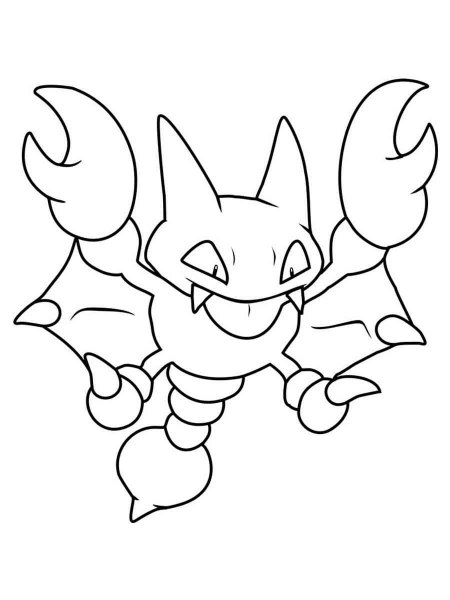 gligar coloring page printable pokemon