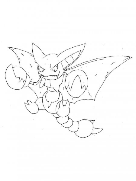 gliscor coloring page transparent png pokemon