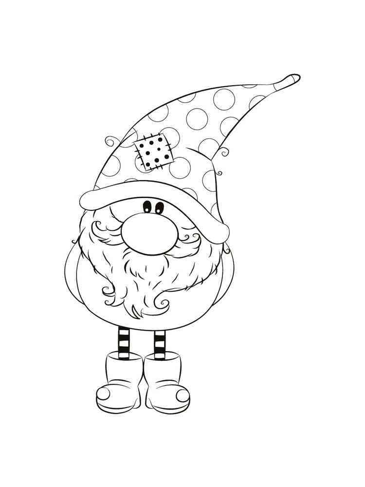 Printable Gnome Coloring Pages Sketch Coloring Page