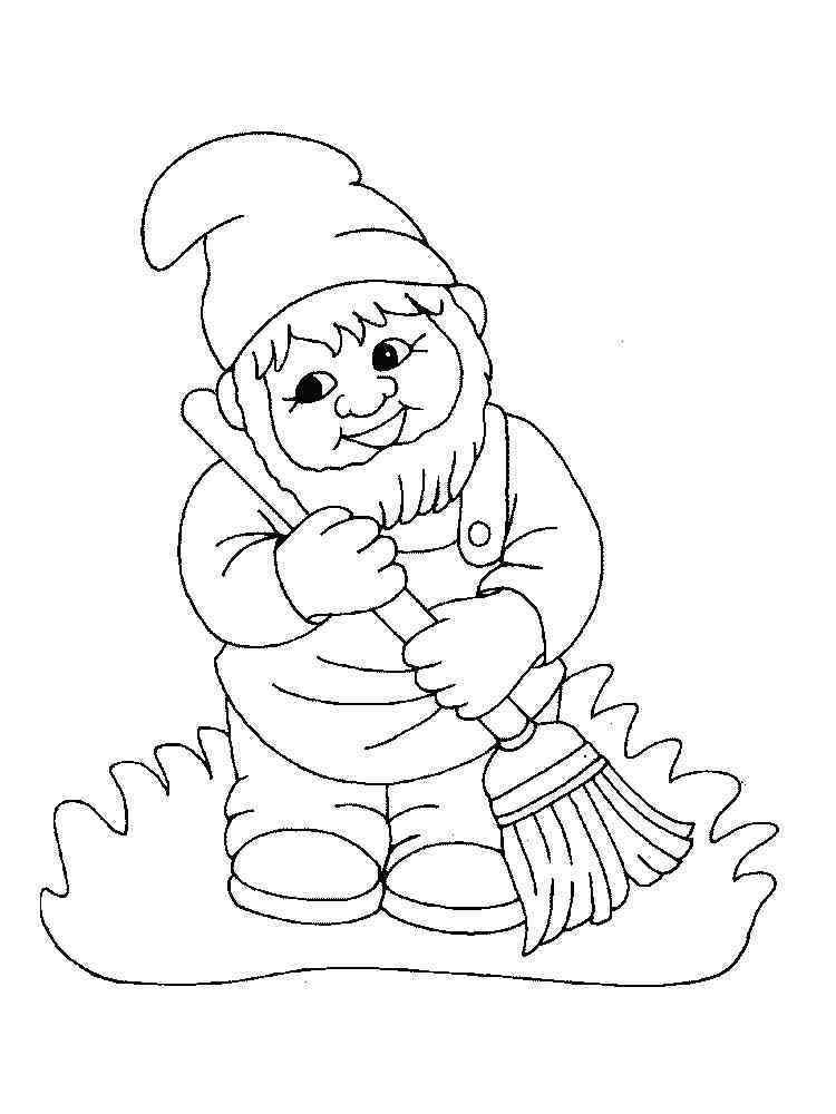 Gnome Printable Coloring Pages - Printable Templates