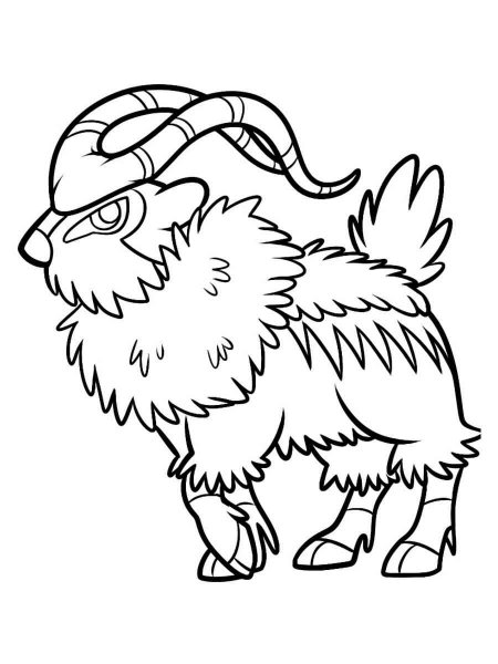 Gogoat Pokemon coloring pages - Free Printable