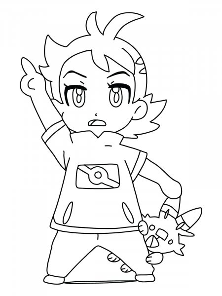 Goh Pokemon coloring pages