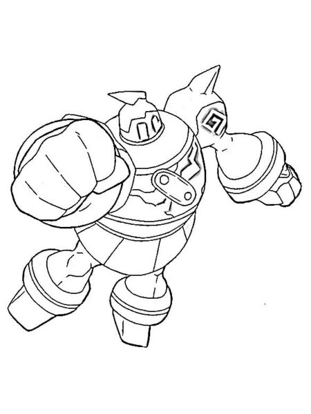 Golurk Pokemon coloring pages - Free Printable