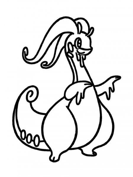 goodra coloring page pokemon