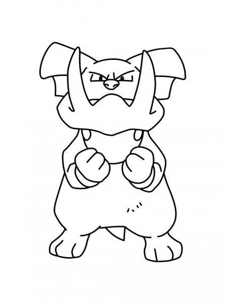 granbull coloring page pokemon