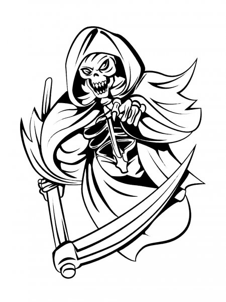 Grim Reaper coloring pages