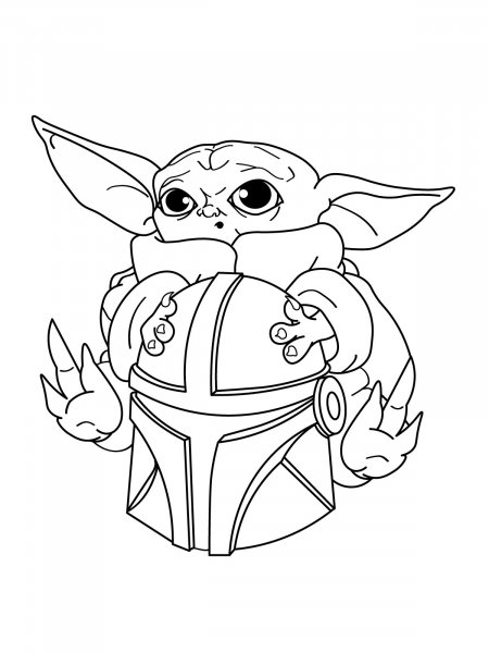 Grogu coloring pages