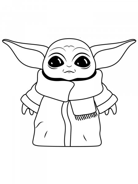 Grogu coloring pages