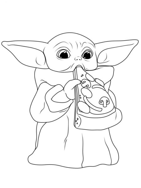 Grogu coloring pages