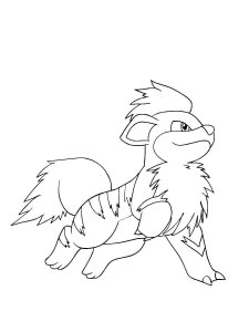 Growlithe Pokemon coloring pages - Free Printable