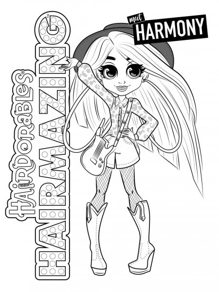 Hairdorables coloring pages