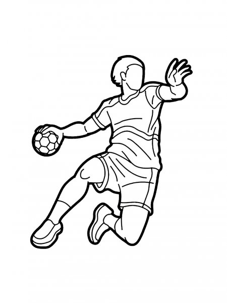 Handball coloring pages