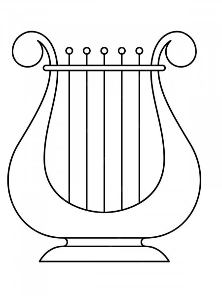 Harp Coloring Pages