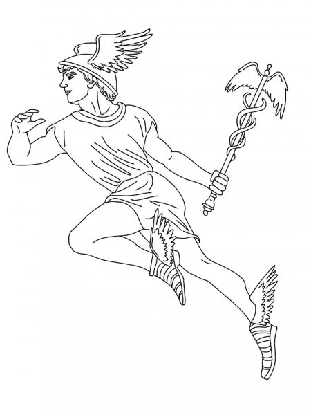 Hermes coloring pages
