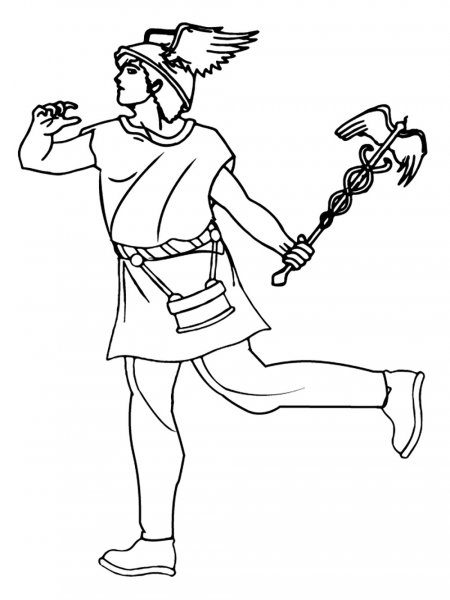 Hermes coloring pages