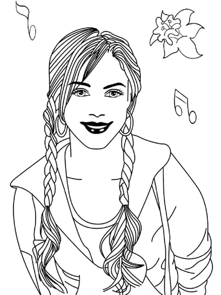 high school musical sharpay coloring pages