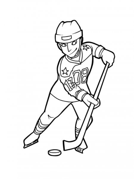 Hockey coloring pages