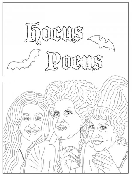 Hocus Pocus coloring pages - Free Printable