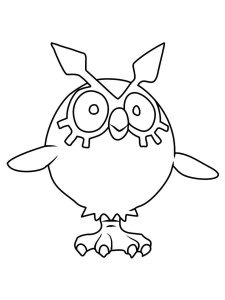 Hoothoot Pokemon coloring pages - Free Printable