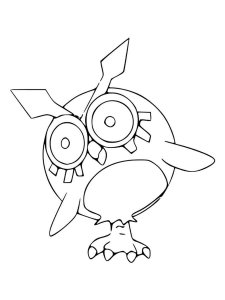 Hoothoot Pokemon coloring pages - Free Printable