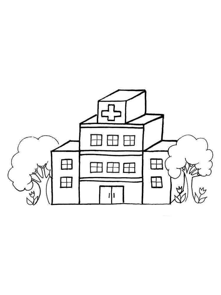 Hospital coloring pages. Free Printable Hospital coloring pages.