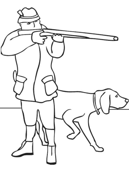 Hunting coloring pages