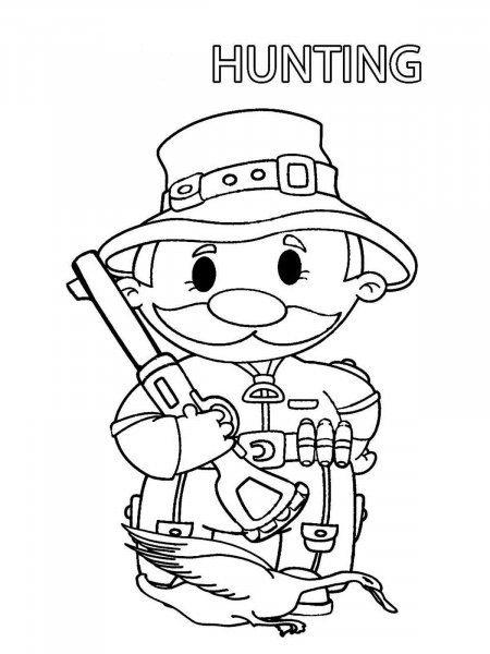 Hunting coloring pages