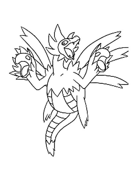 Pokemon Hydreigon coloring pages - Free Printable