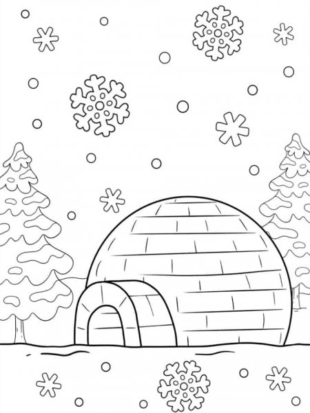 Igloo coloring pages