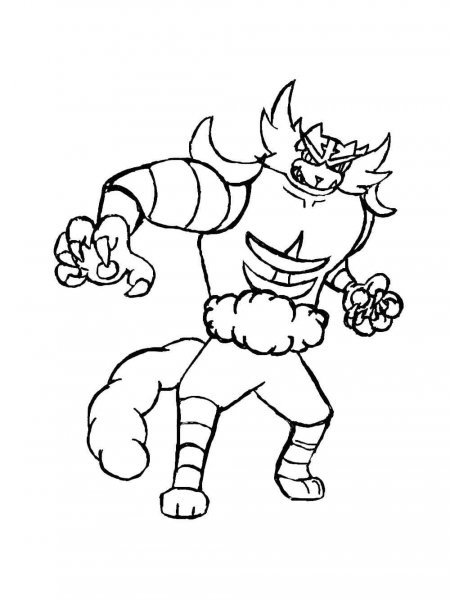 Incineroar Pokemon coloring pages - Free Printable