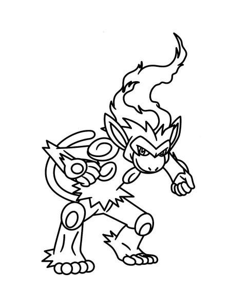 Infernape Pokemon coloring pages - Free Printable