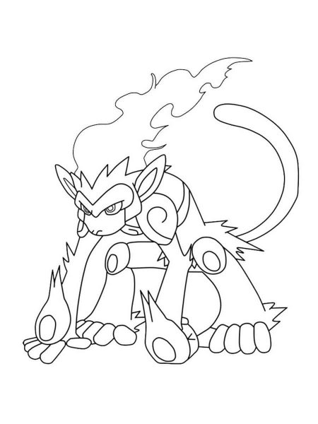 Infernape Pokemon coloring pages - Free Printable