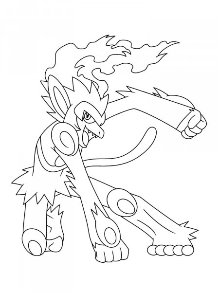 10 Infernape Pokémon Coloring Pages: Unleash the Fiery Monkey's Might