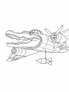 Bombardiro Crocodillo coloring page