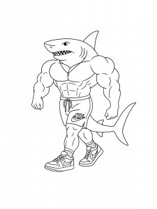 Tralalelo Tralala Italian Brainrot coloring page