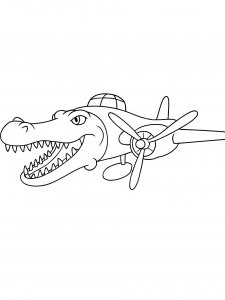 Bombardiro Crocodillo coloring page