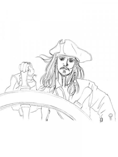 Jack Sparrow coloring pages