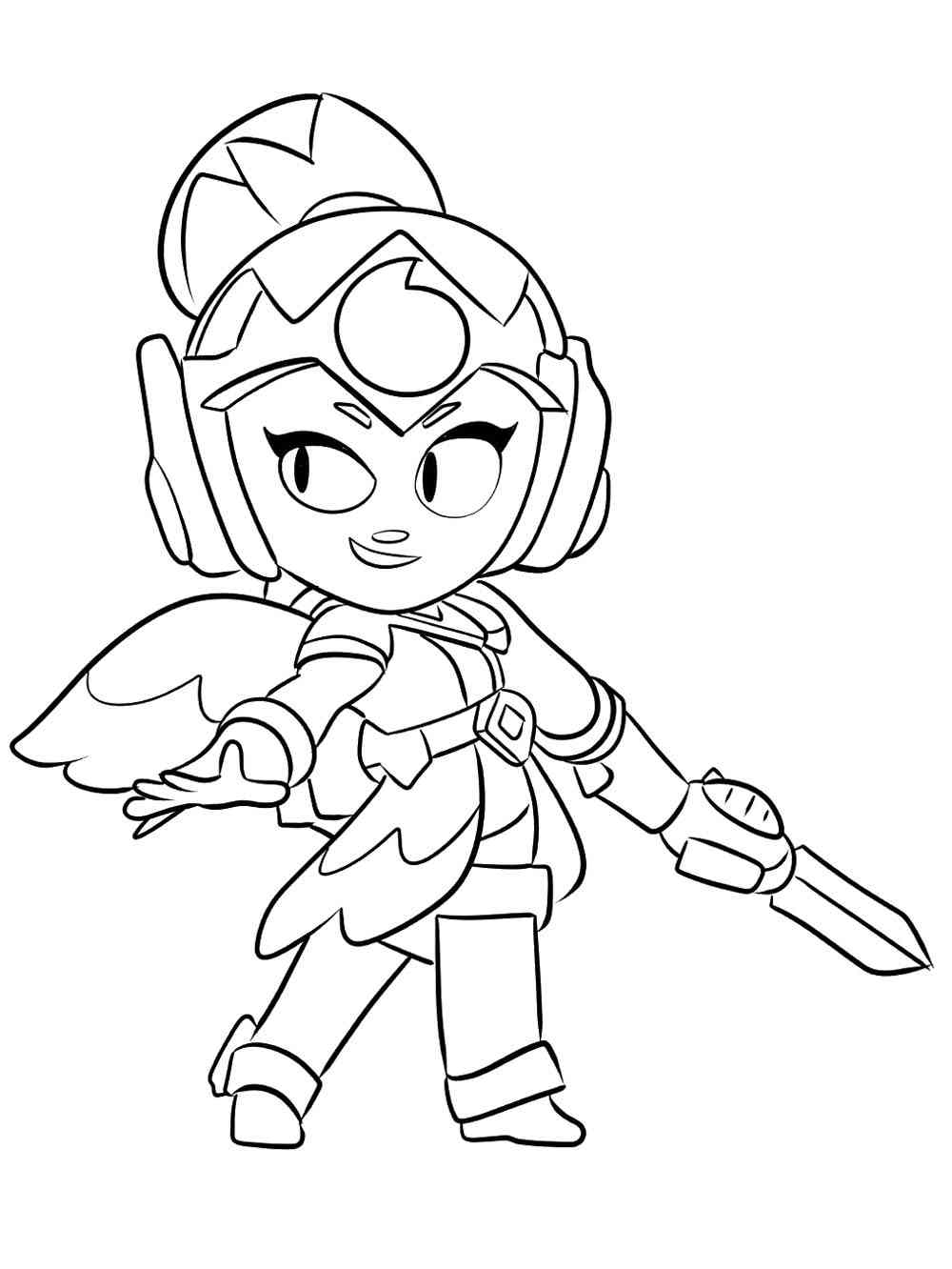 Janet from Brawl Stars coloring pages