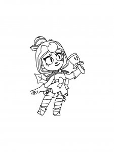 Janet Brawl Stars Coloring Page 13