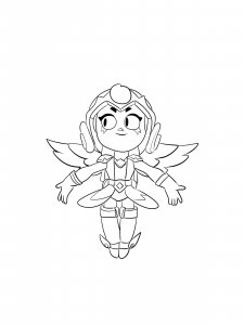 Janet Brawl Stars Coloring Page 14