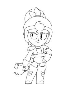 Janet Brawl Stars Coloring Page 8